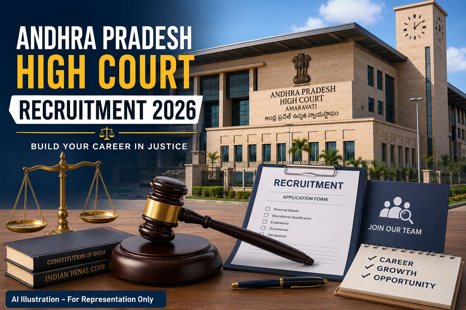 AP High Court Law Clerk Recruitment 2026 Notification and Application Details