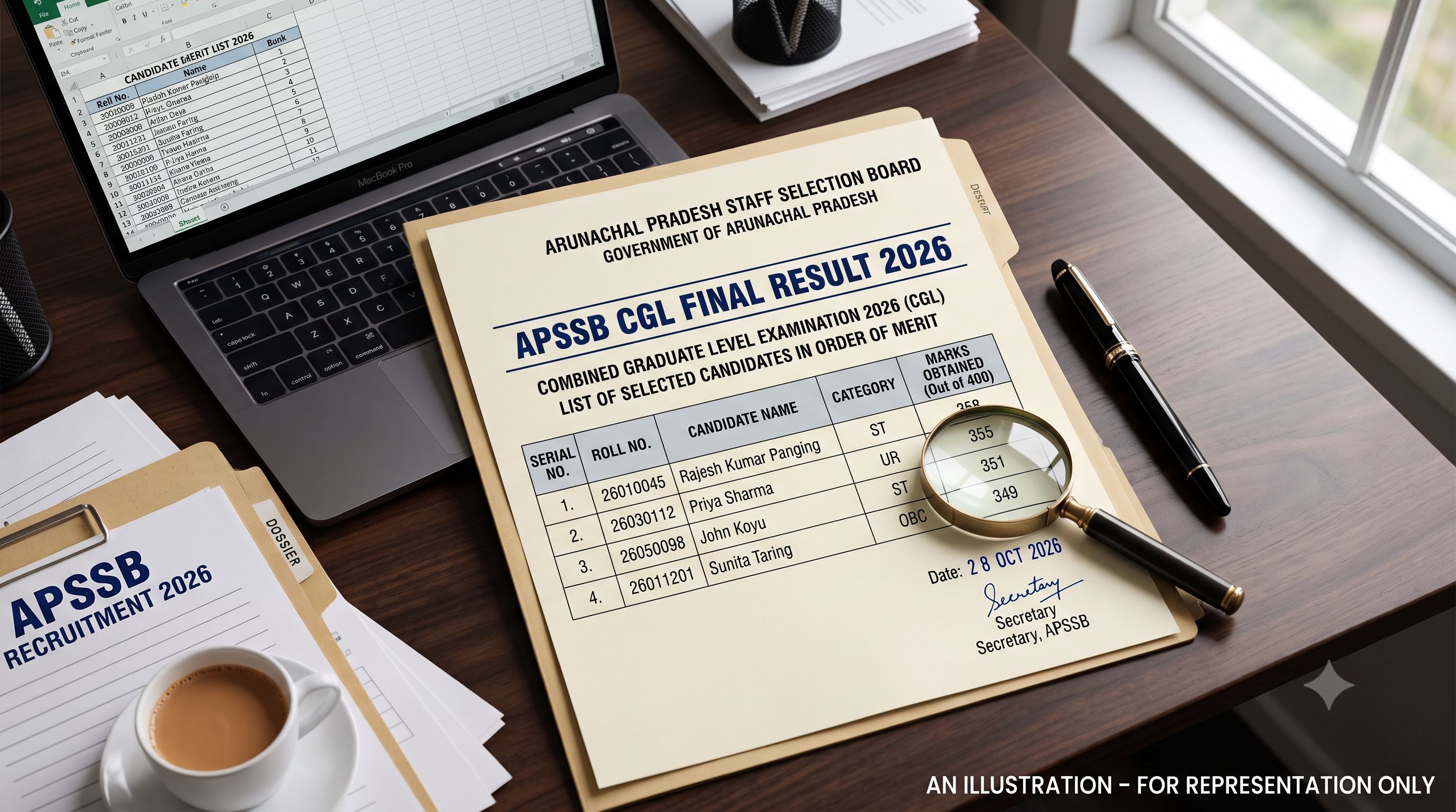 APSSB CGL Final Result 2026 Merit List and Department Allocation Notification
