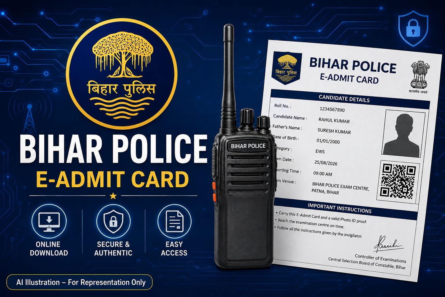 BPSSC Bihar Police ASI Technical E-Admit Card and Exam Notice 2026
