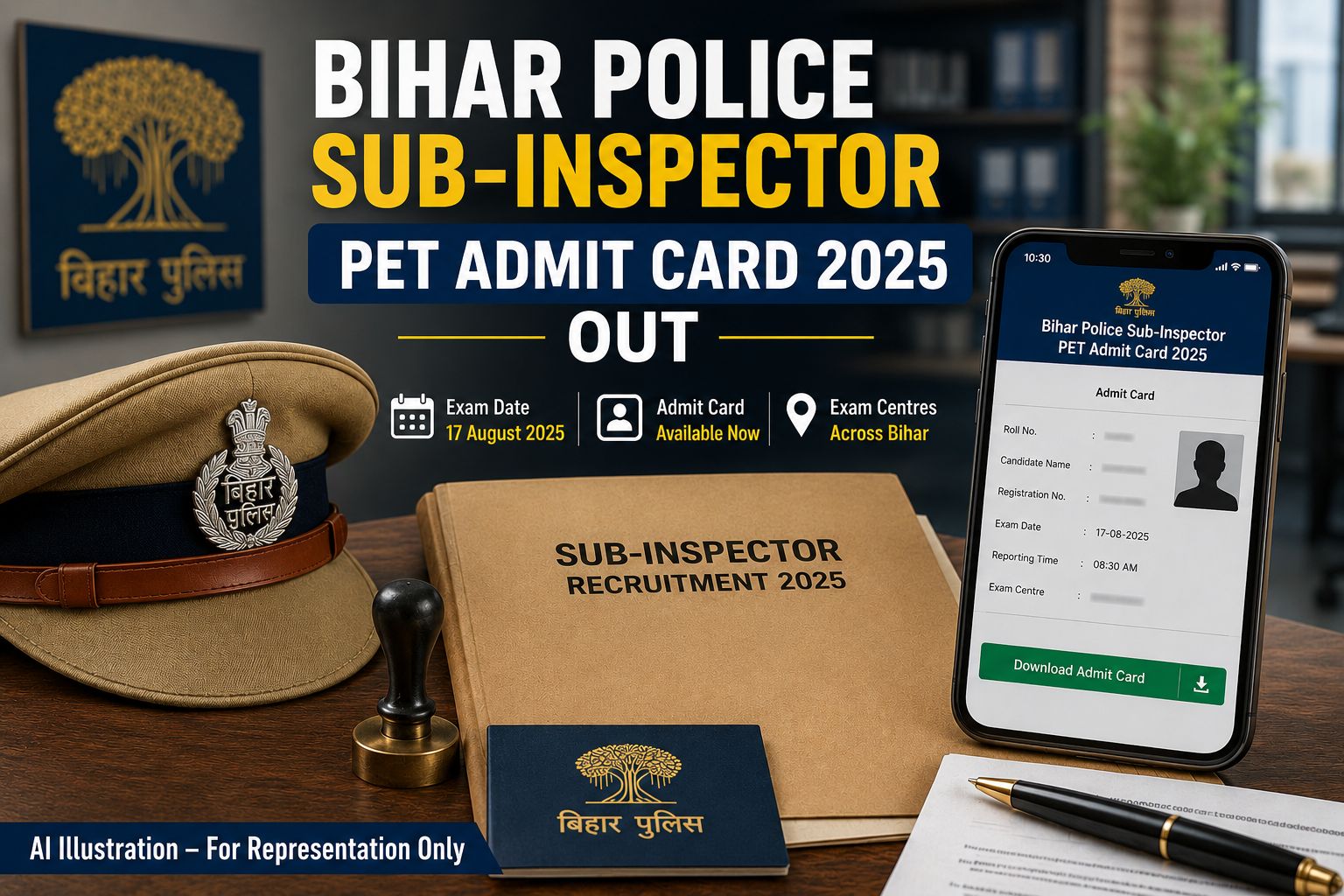 BPSSC Bihar Police SI and Assistant Sergeant PET Admit Card Notice 2026