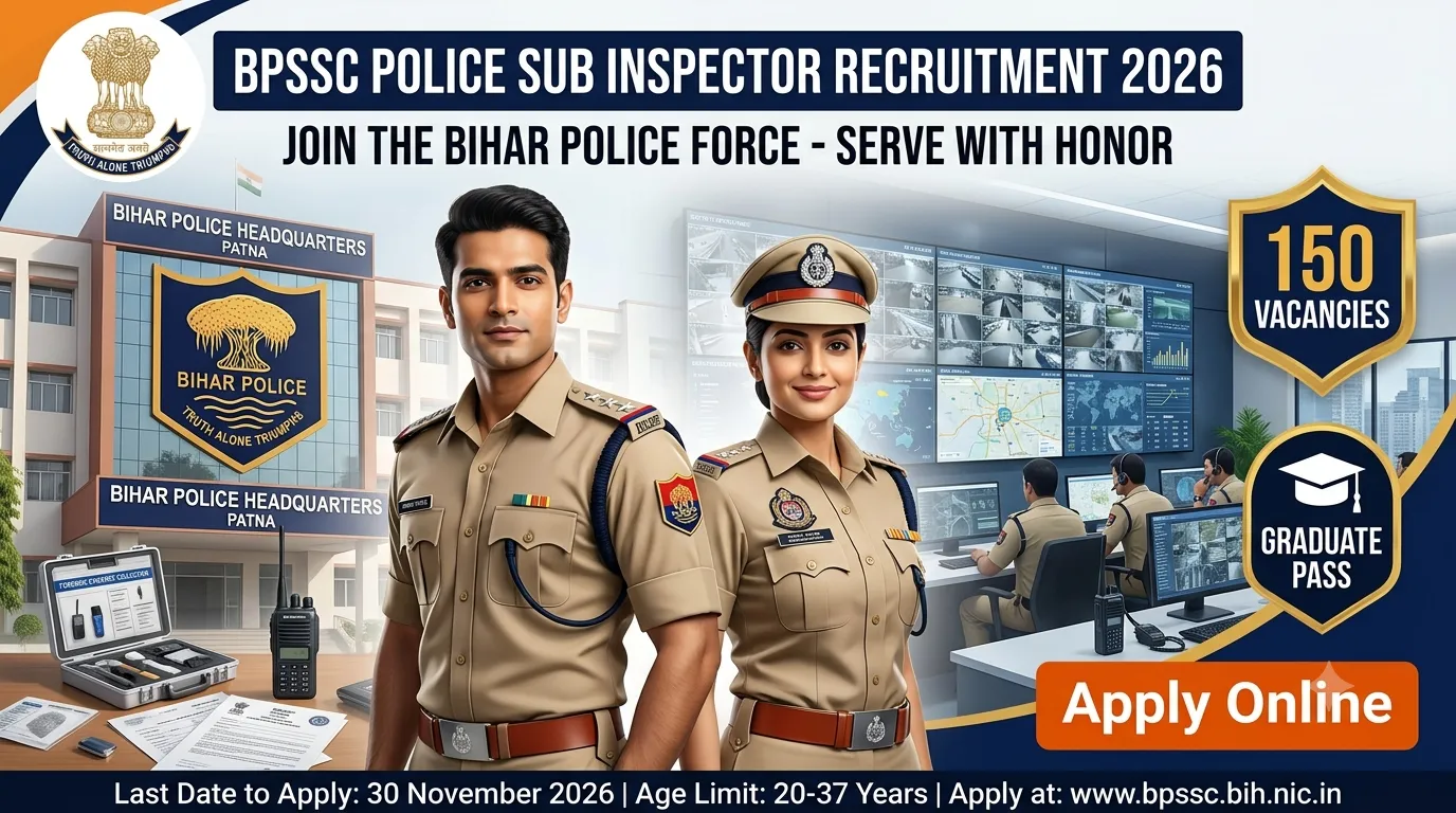 BPSSC Police Sub Inspector Recruitment 2026 Notification for 150 Vacancies