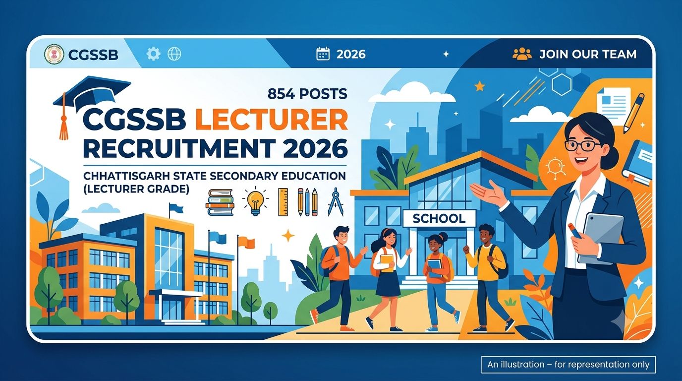 CGSSB Lecturer Recruitment 2026 Notification for 854 Posts