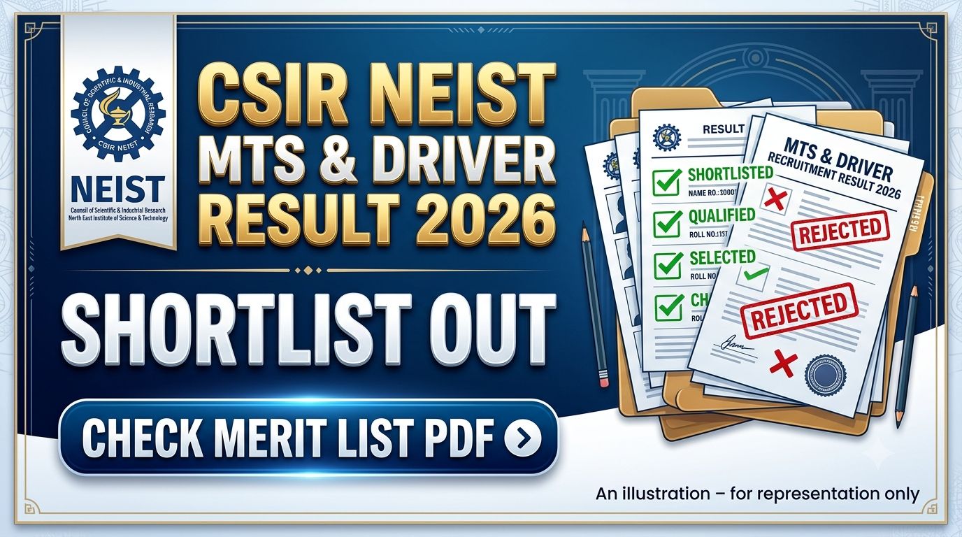 CSIR NEIST MTS and Driver Result 2026 Merit List and Screening Notification