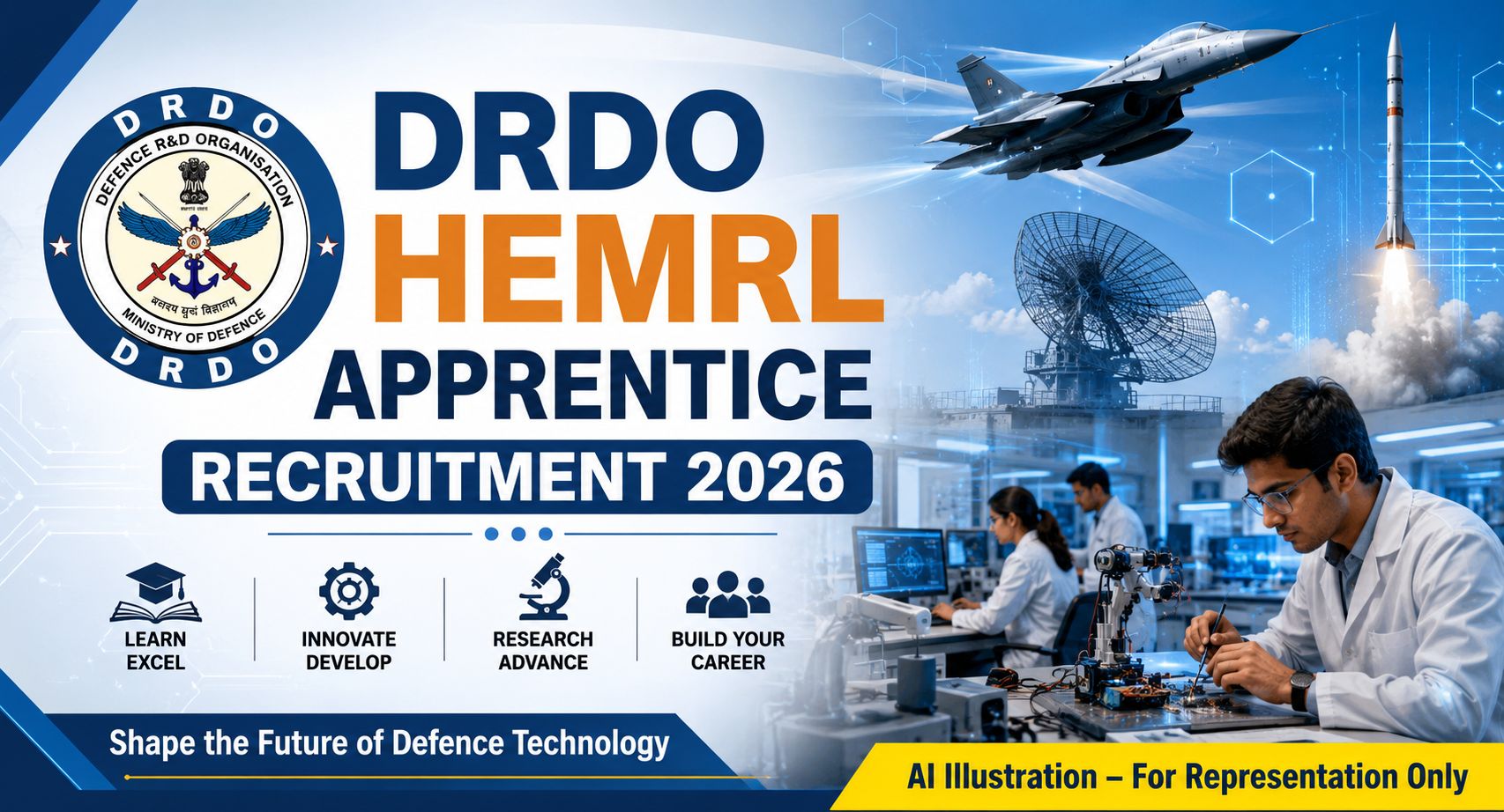 DRDO HEMRL Graduate Apprentice Recruitment 2026 Banner