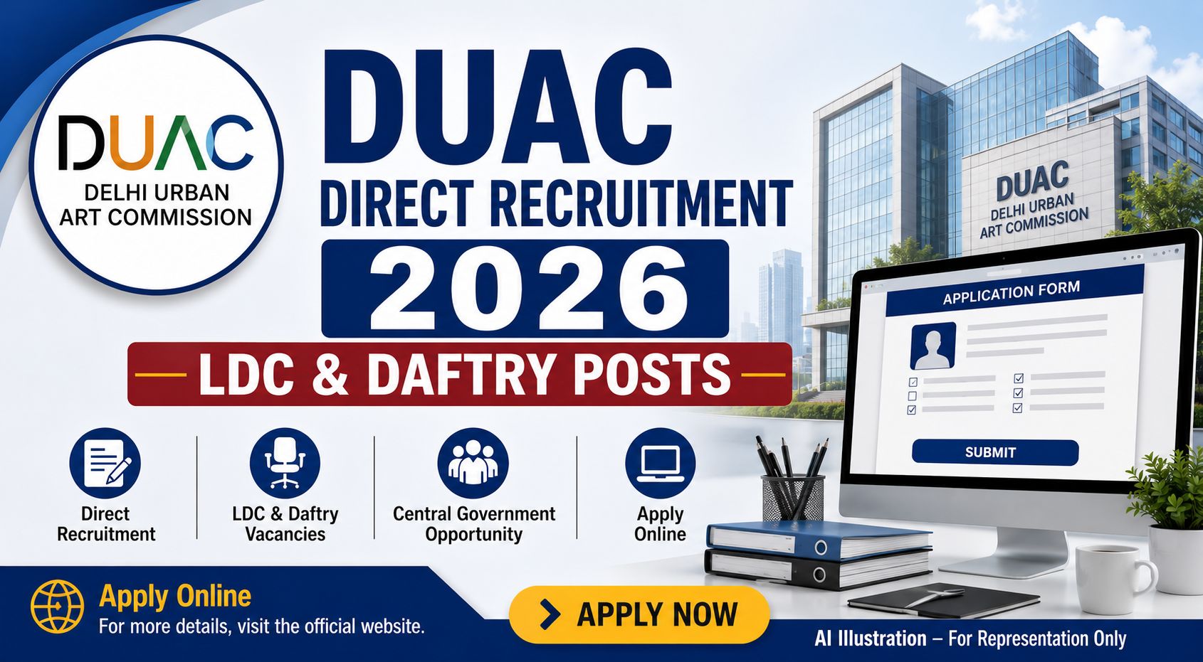 DUAC LDC and Daftry Recruitment 2026 Notification Banner