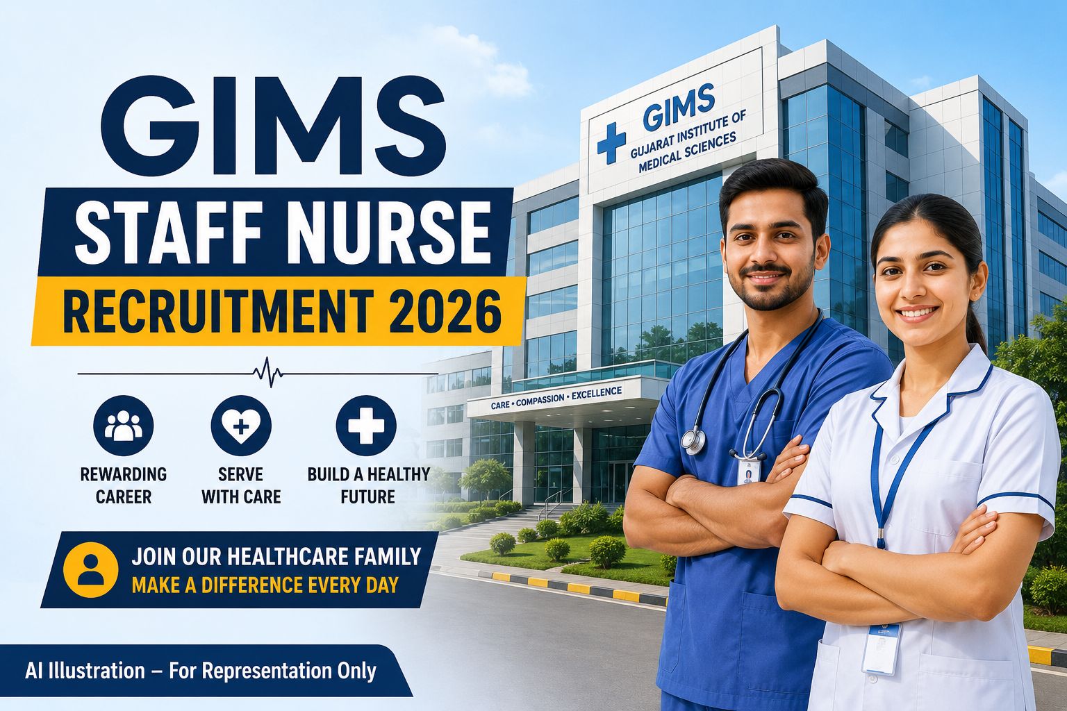 GIMS Staff Nurse Recruitment 2026 Notification Banner