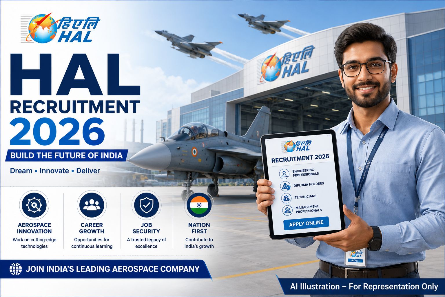 HAL Recruitment 2026 Design Trainee and Management Trainee Notification