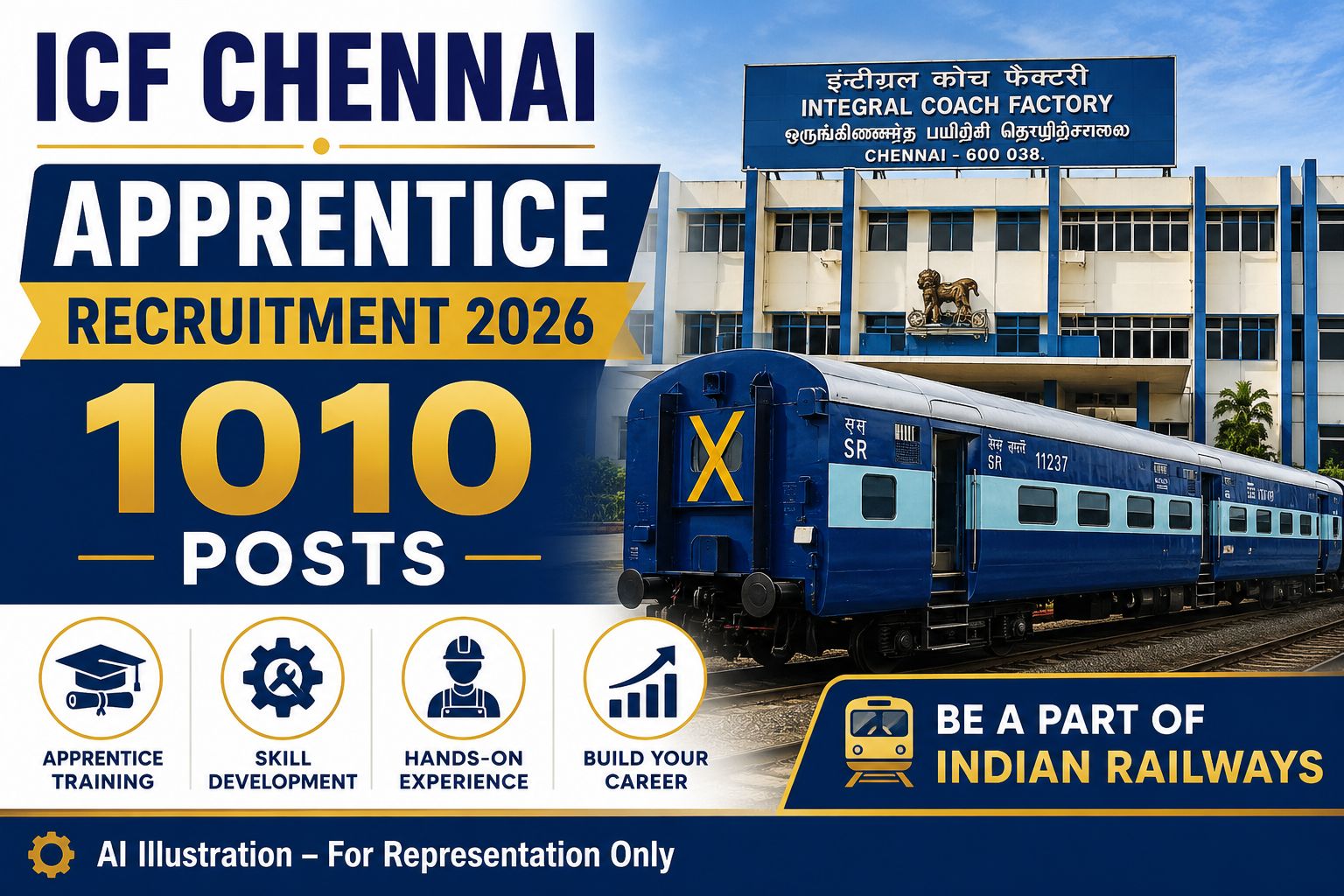 ICF Chennai Act Apprentice Recruitment 2026 Notification Banner