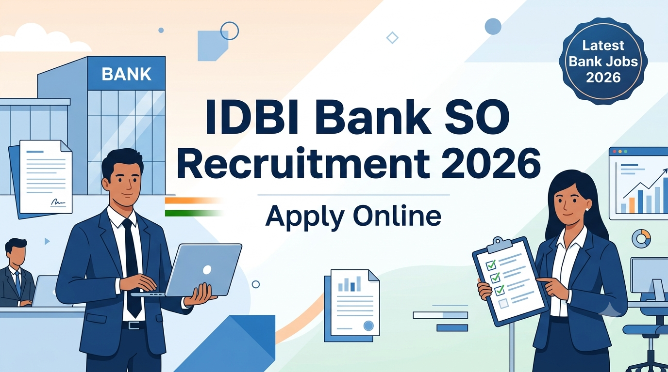 IDBI Bank Specialist Officer Recruitment 2026 Official Notification for Specialist Officer SO Vacancies
