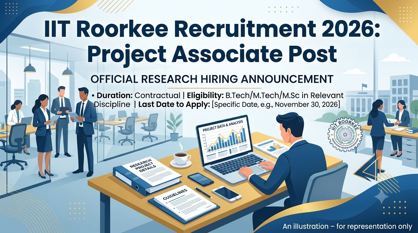 IIT Roorkee Project Associate Recruitment 2026 Notification Banner