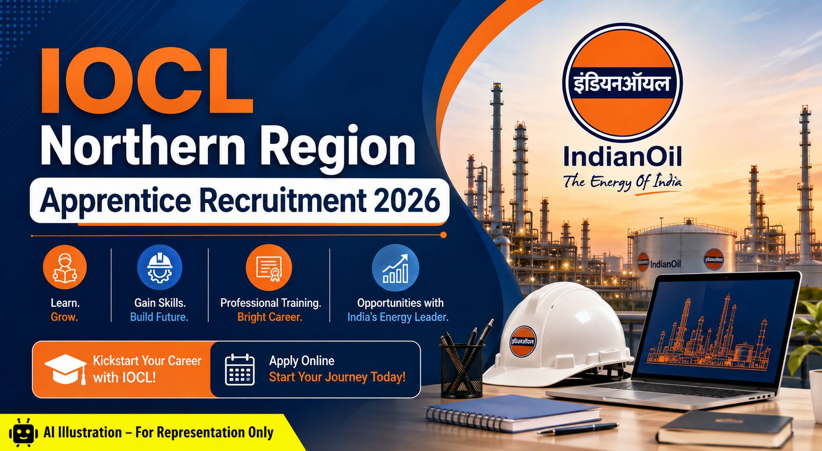 IOCL Northern Region Apprentice Recruitment 2026 Banner