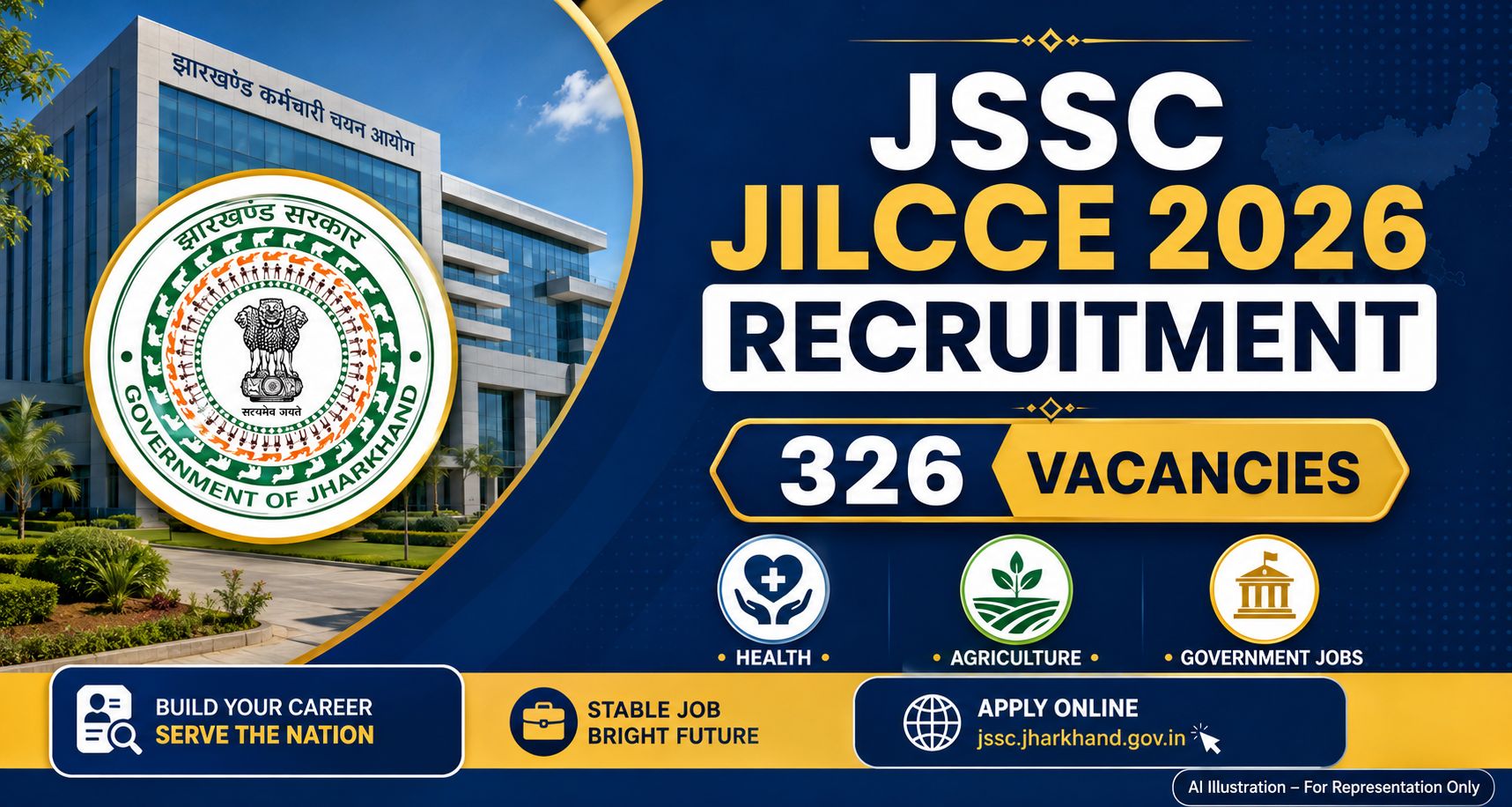 JSSC JILCCE 2026 Intermediate Level Recruitment Notification Banner for 326 Vacancies