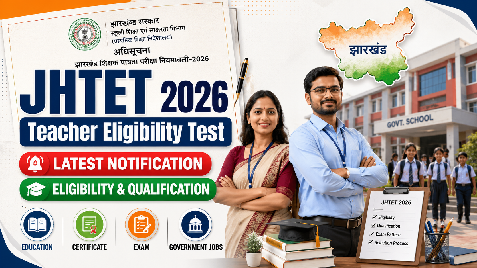 Jharkhand Teacher Eligibility Test JHTET 2026 Notification Eligibility Qualification Official Rules