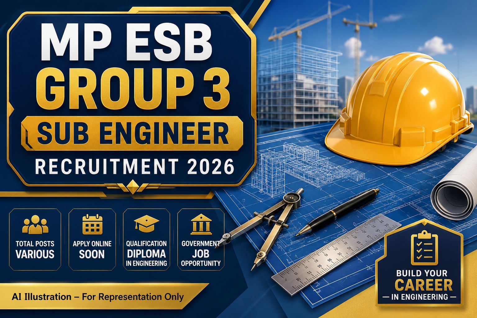 MP ESB Group 3 Sub Engineer Recruitment 2026 Notification Banner