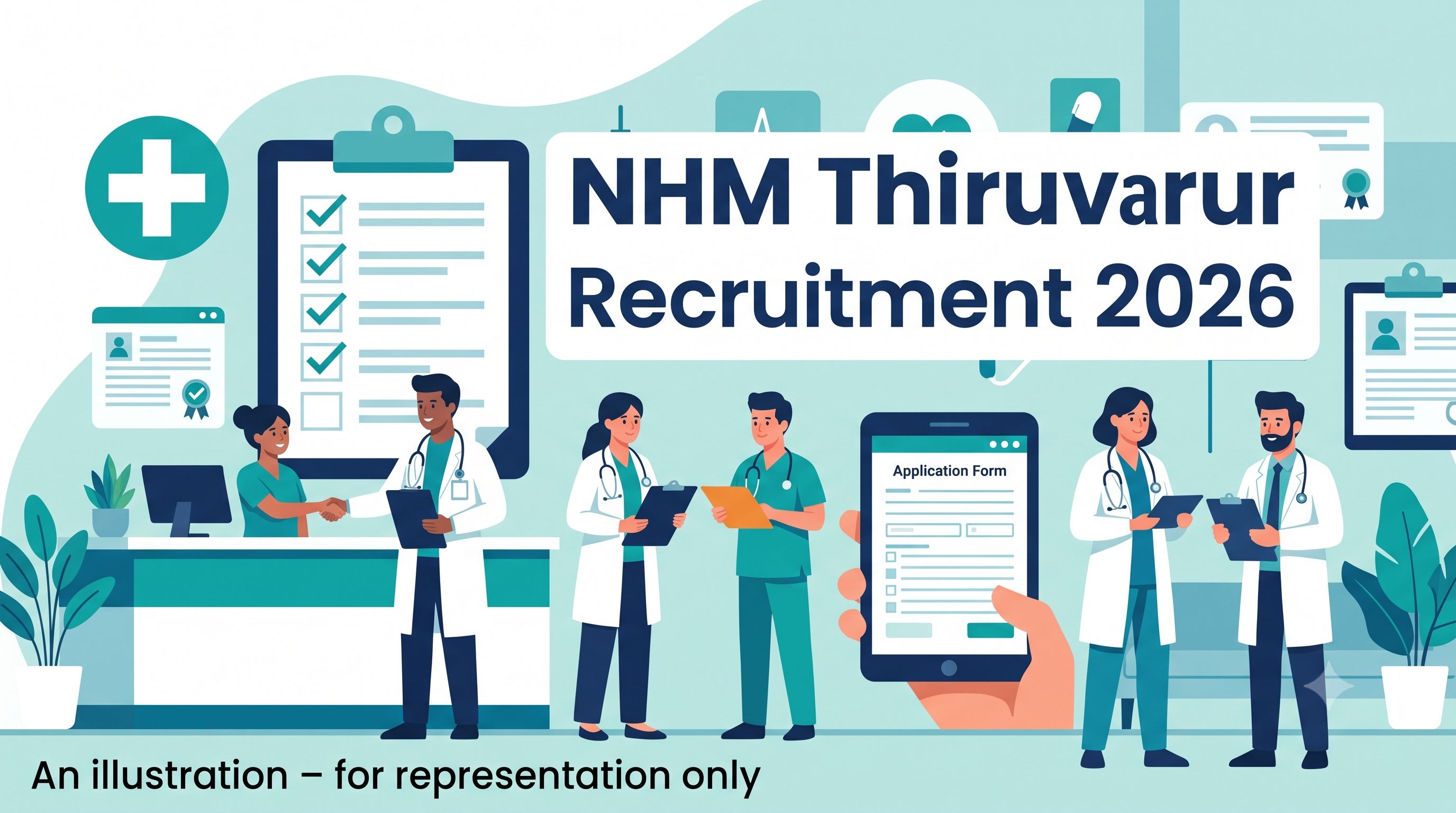 NHM Thiruvarur Contractual Recruitment 2026 notification banner for 66 vacancies