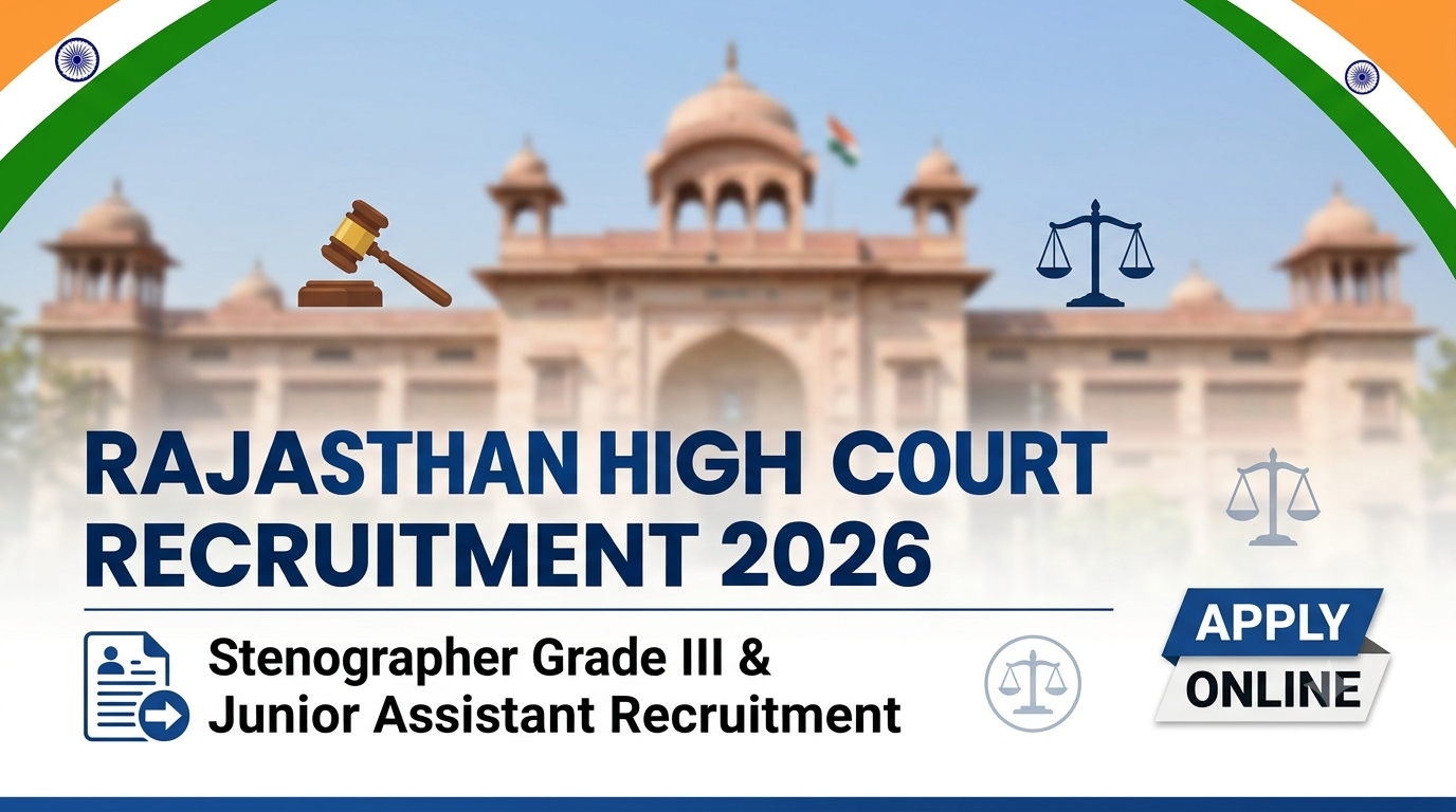 Rajasthan High Court Stenographer Recruitment Notification 2026