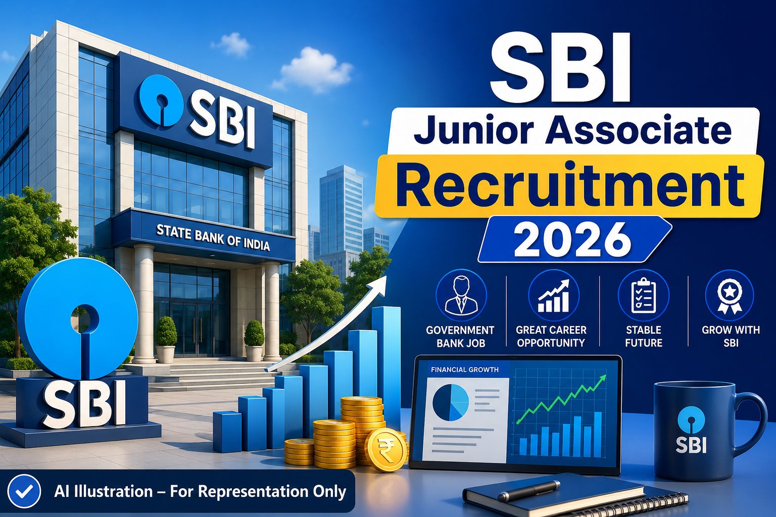 SBI Clerk Recruitment 2026 Banner for 1538 Junior Associate Vacancies