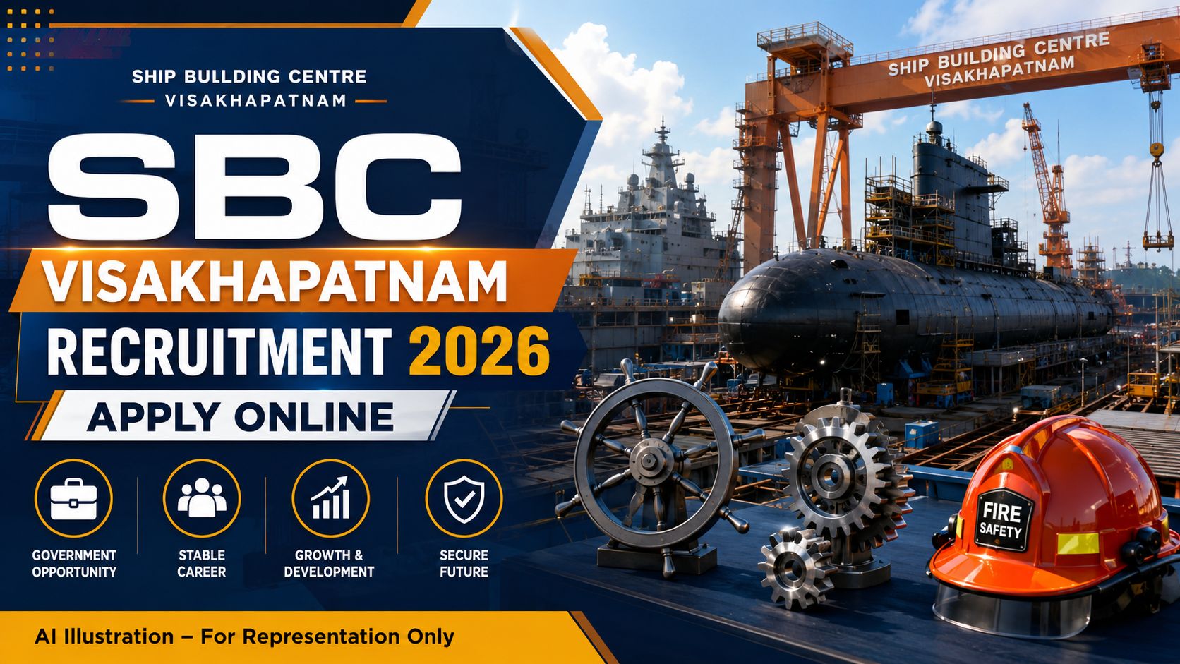 Ship Building Centre Visakhapatnam Recruitment 2026 Notification Banner for Group C Posts
