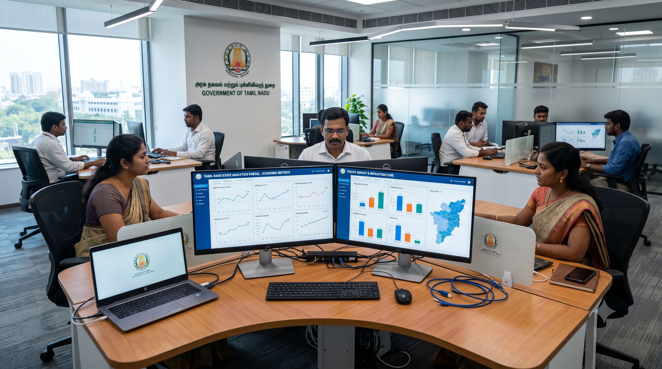 Tamil Nadu State Planning Commission Sector Expert Recruitment 2026 banner with data analytics and government planning graphics.