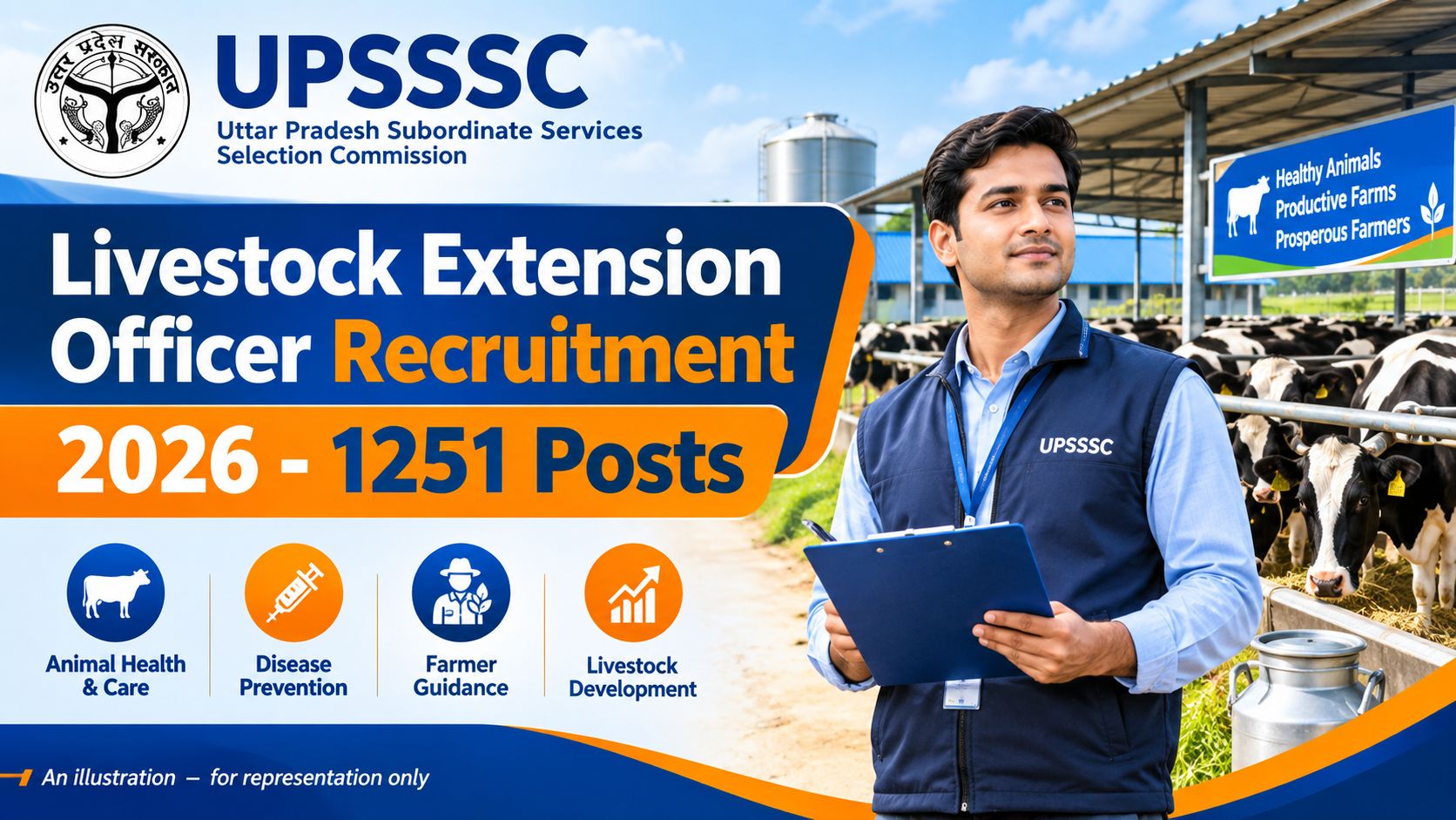 UPSSSC Livestock Extension Officer Recruitment 2026 Notification for 1251 Posts