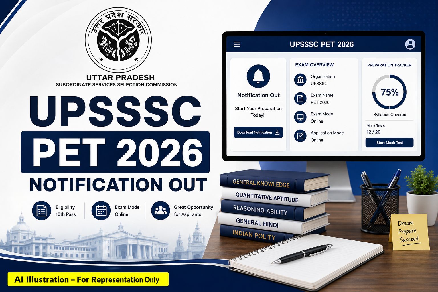 UPSSSC PET 2026 Notification, Application Form, and Exam Details Banner